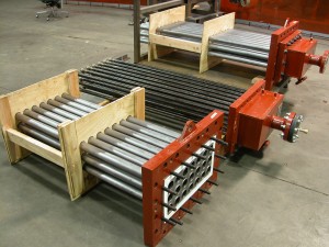 Tantalum Bayonet Heat Exchanger Horizontal showing Carbon Steel