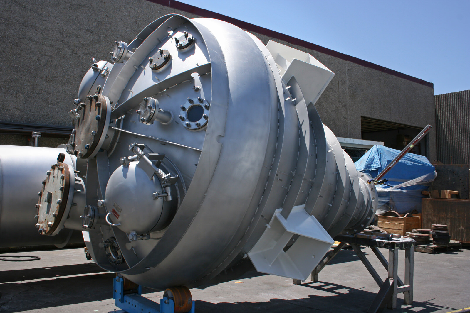 316L SS Stainless Steel Conical Pressure Vessel Polished Interna