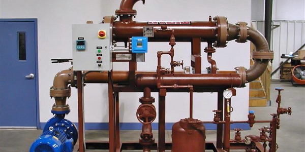 Tantalum Heat Exchanger Skid Mounted System with Pump and Steam