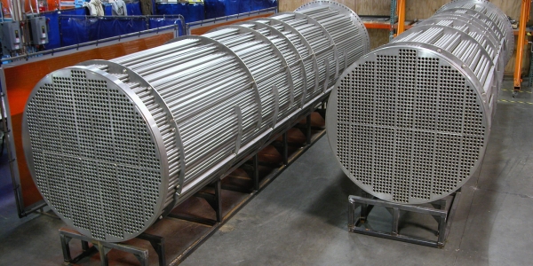 Solid Titanium Gr. 2 Shell and Tube Heat Exchangers Pull Through