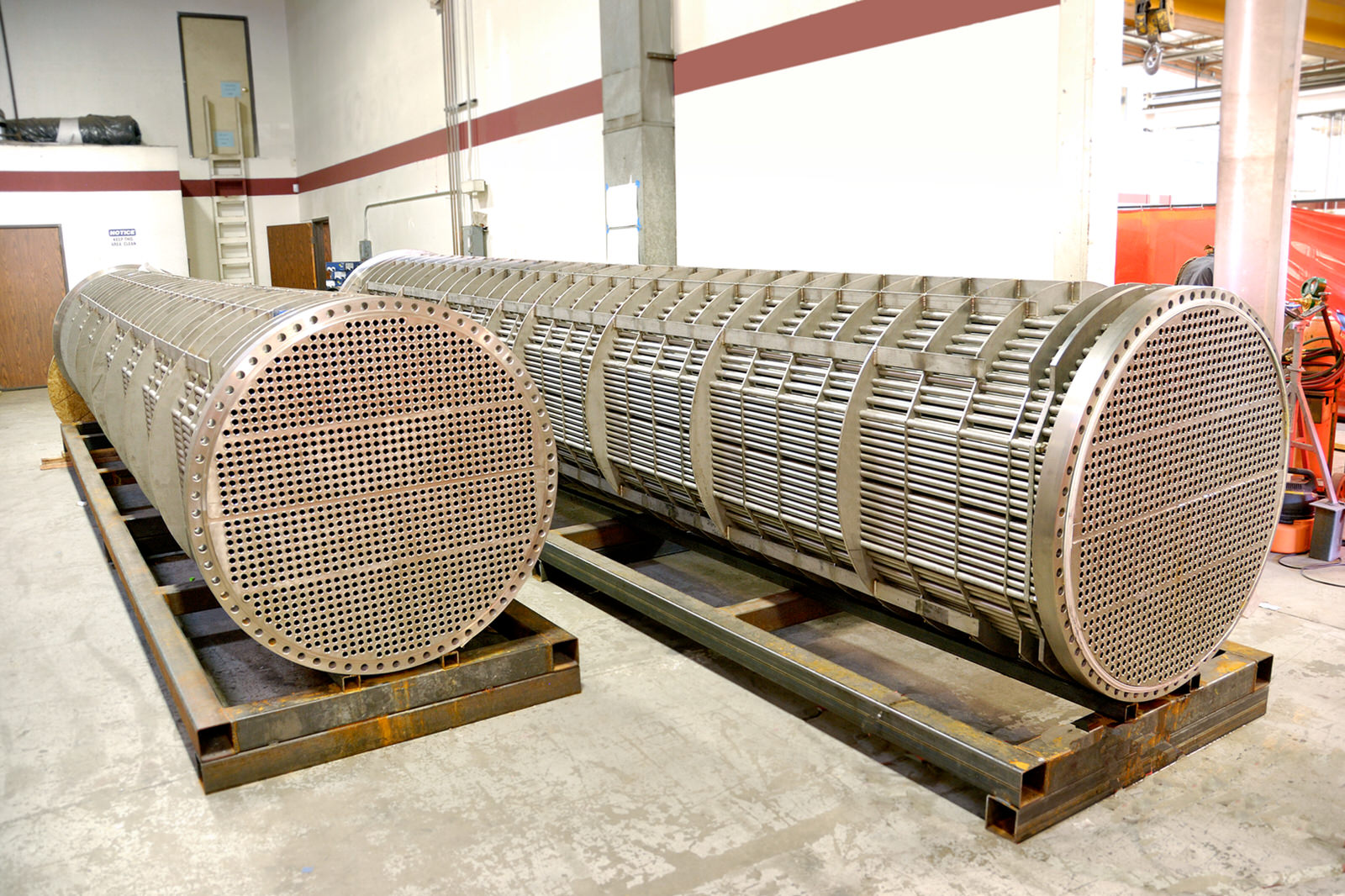 Solid Titanium Gr. 2 Shell and Tube Heat Exchangers Pull Through