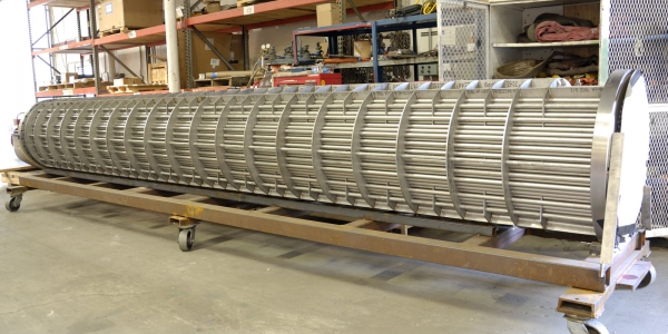 Solid Titanium Gr. 2 Shell and Tube Heat Exchangers Pull Through